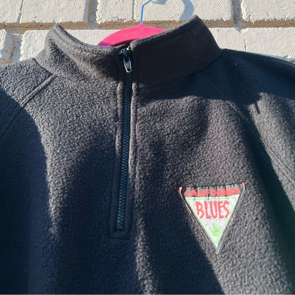 Vtg California Blues Fleece 1/4 Zip Jacket - Size XL - Picture 2 of 6